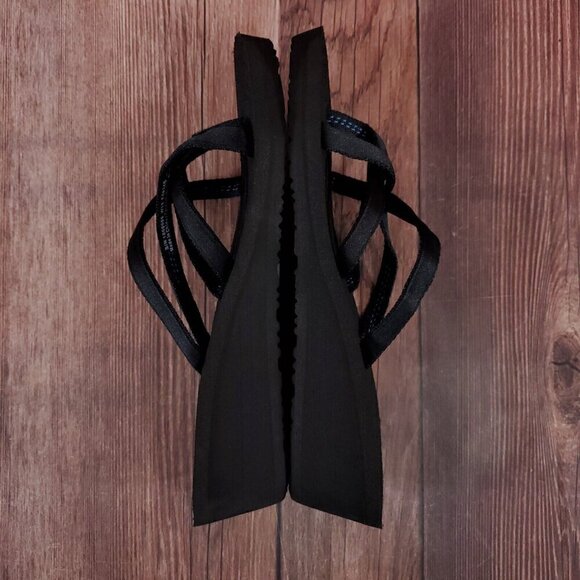 Teva Womens Sz 10 Black Mush Mandalyn Wedge Ola 2 Sandals Slip On Slides 1000099 - Picture 9 of 14